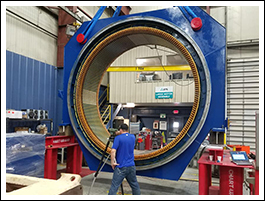 Stator support feet measurements